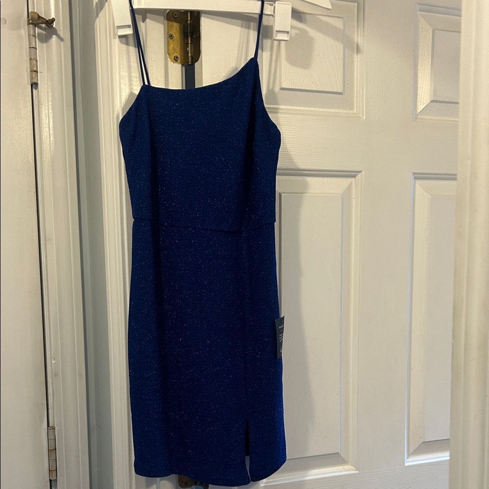 Lulu's Glittering Blue Mini Dress